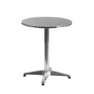 Wholesale 23.5'' Round Aluminum Indoor-Outdoor Table with Base