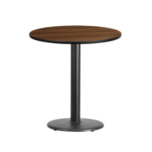 Wholesale 24'' Round Walnut Laminate Table Top with 18'' Round Table Height Base