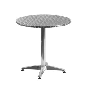 Wholesale 27.5'' Round Aluminum Indoor-Outdoor Table with Base