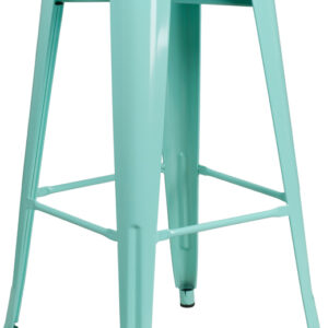 Wholesale 30'' High Backless Mint Green Indoor-Outdoor Barstool