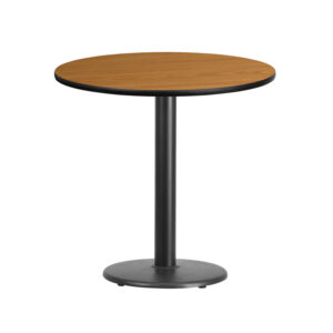 Wholesale 30'' Round Natural Laminate Table Top with 18'' Round Table Height Base