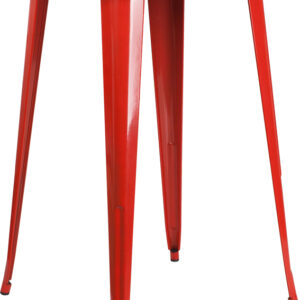 Wholesale 30'' Round Red Metal Indoor-Outdoor Bar Height Table