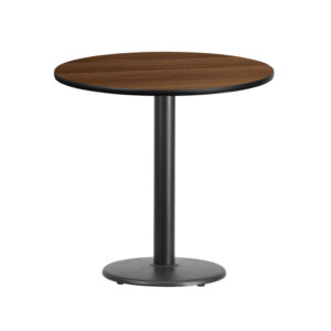 Wholesale 30'' Round Walnut Laminate Table Top with 18'' Round Table Height Base