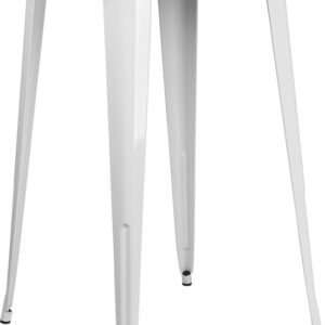 Wholesale 30'' Round White Metal Indoor-Outdoor Bar Height Table