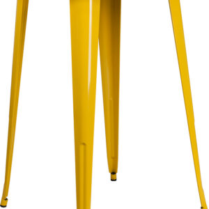 Wholesale 30'' Round Yellow Metal Indoor-Outdoor Bar Height Table