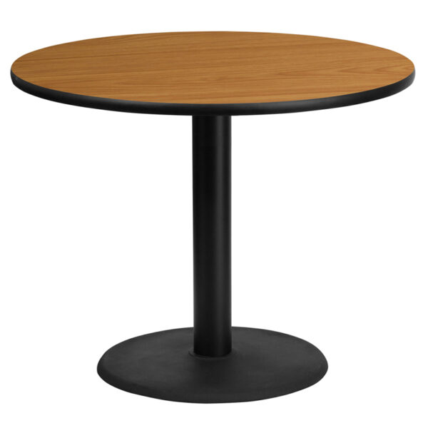 Wholesale 36'' Round Natural Laminate Table Top with 24'' Round Table Height Base