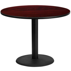 Wholesale 42'' Round Mahogany Laminate Table Top with 24'' Round Table Height Base