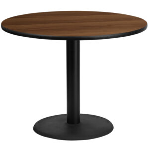 Wholesale 42'' Round Walnut Laminate Table Top with 24'' Round Table Height Base