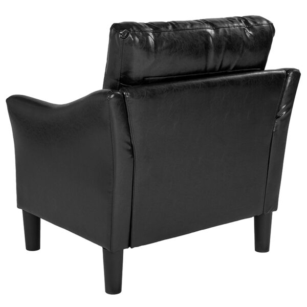Contemporary Style Black Leather Chair