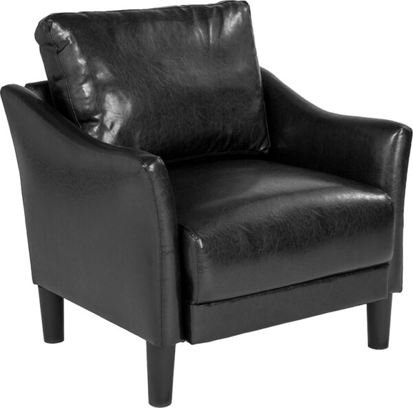 Wholesale Asti Upholstered Chair in Black Leather