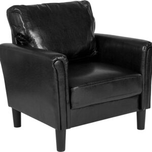 Wholesale Bari Upholstered Chair in Black Leather