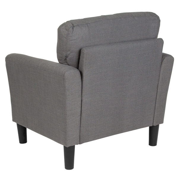 Contemporary Style Dark Gray Fabric Chair