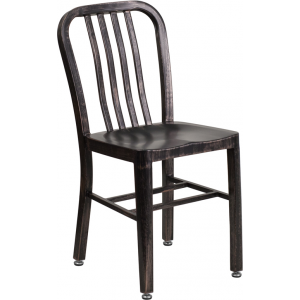 Wholesale Black-Antique Gold Metal Indoor-Outdoor Chair