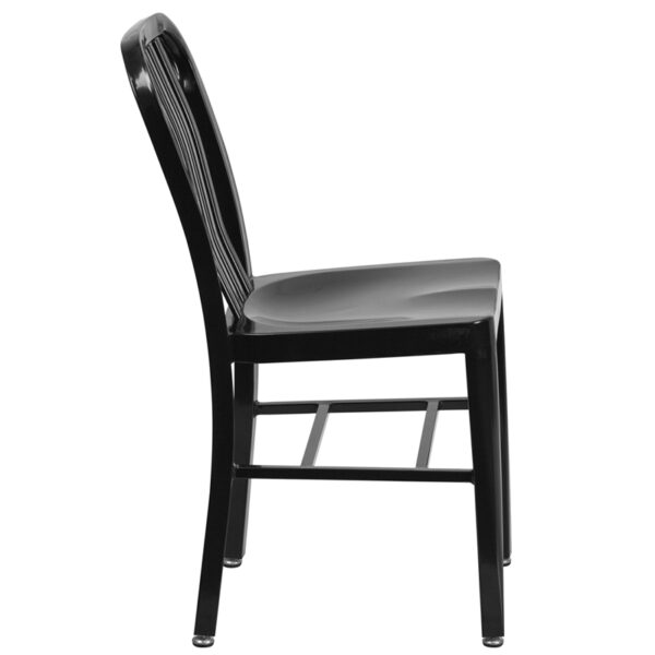Lowest Price Black Metal Indoor-Outdoor Chair