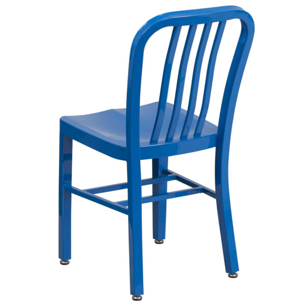 Industrial Style Modern Chair Blue Indoor-Outdoor Chair