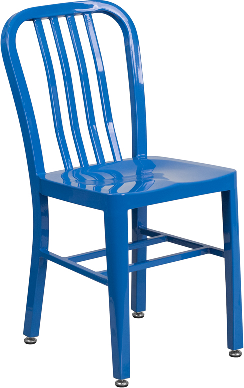 Wholesale Blue Metal Indoor-Outdoor Chair