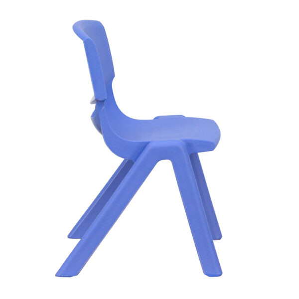 Lowest Price Blue Plastic Stackable School Chair with 12'' Seat Height