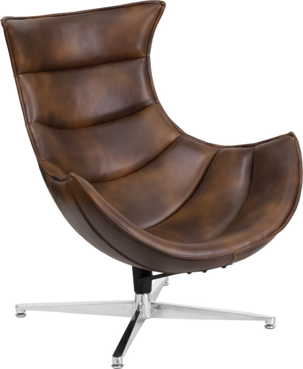 Wholesale Bomber Jacket Leather Swivel Cocoon Chair