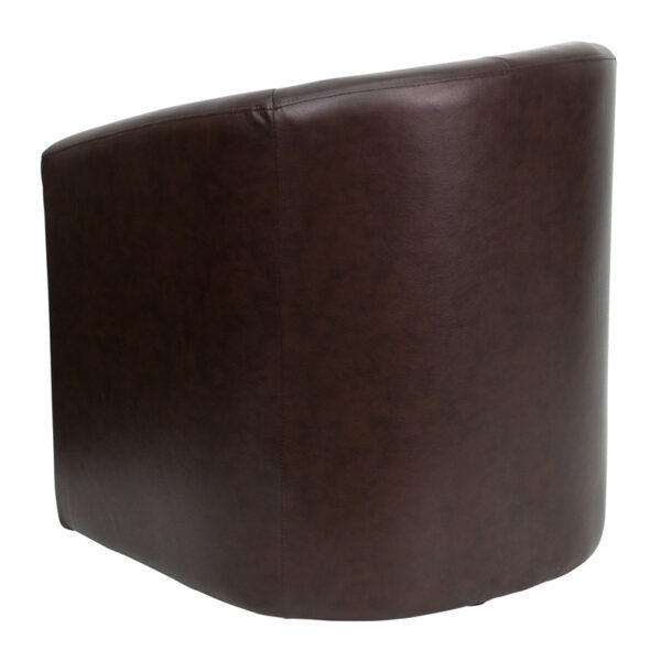 Transitional Style Brown Leather Chair