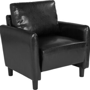 Wholesale Candler Park Upholstered Chair in Black Leather