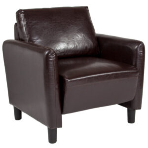 Wholesale Candler Park Upholstered Chair in Brown Leather