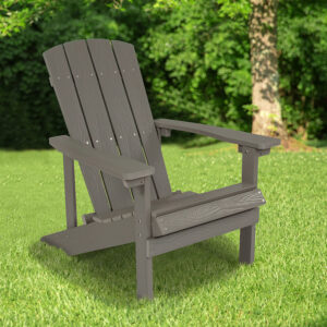 Wholesale Charlestown All-Weather Adirondack Chair in Light Gray Faux Wood