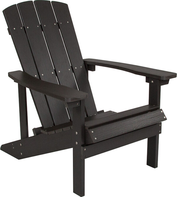 Lowest Price Charlestown All-Weather Adirondack Chair in Slate Gray Faux Wood