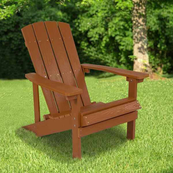 Wholesale Charlestown All-Weather Adirondack Chair in Teak Faux Wood