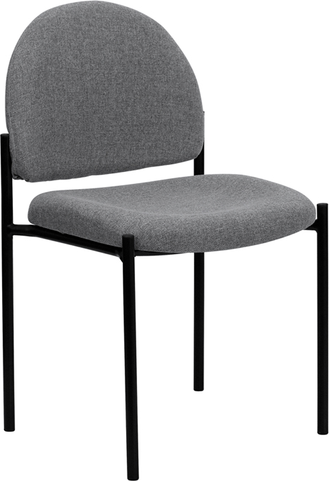Wholesale Comfort Gray Fabric Stackable Steel Side Reception Chair