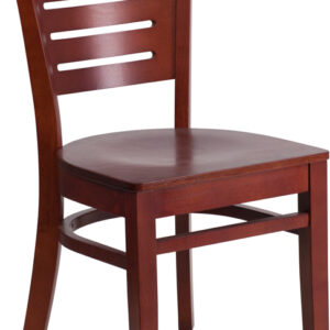 Wholesale Darby Series Slat Back Mahogany Wood Restaurant Chair