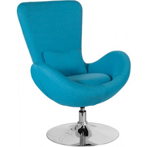 Wholesale Egg Series Aqua Fabric Side Reception Chair