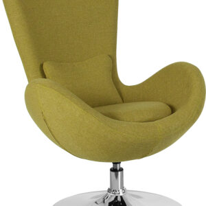 Wholesale Egg Series Green Fabric Side Reception Chair
