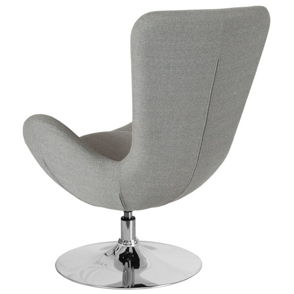 Lounge Chair Gray Fabric Egg Series Chair