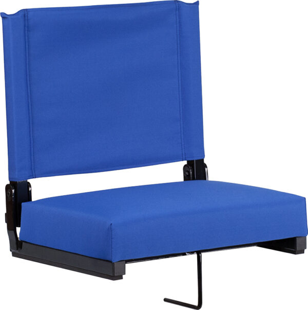 Wholesale Grandstand Comfort Seats by Flash with Ultra-Padded Seat in Blue