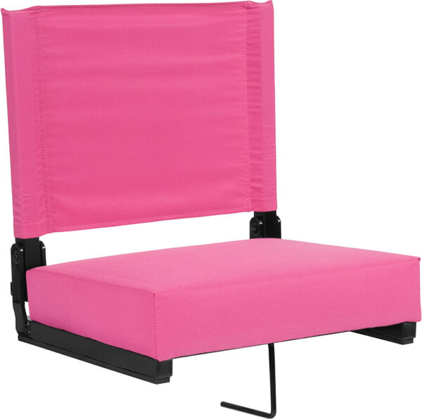 Wholesale Grandstand Comfort Seats by Flash with Ultra-Padded Seat in Pink