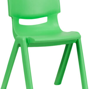Wholesale Green Plastic Stackable School Chair with 13.25'' Seat Height