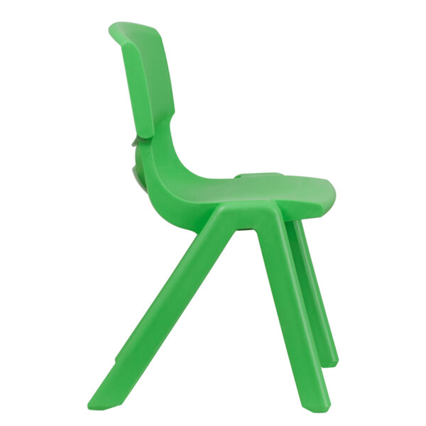 Lowest Price Green Plastic Stackable School Chair with 15.5'' Seat Height