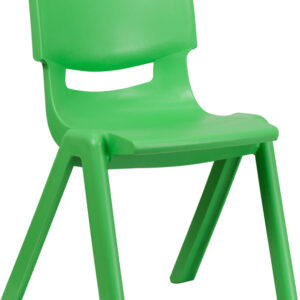 Wholesale Green Plastic Stackable School Chair with 15.5'' Seat Height