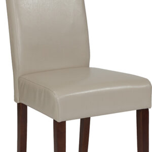 Wholesale Greenwich Series Beige Leather Parsons Chair