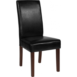 Wholesale Greenwich Series Black Leather Parsons Chair