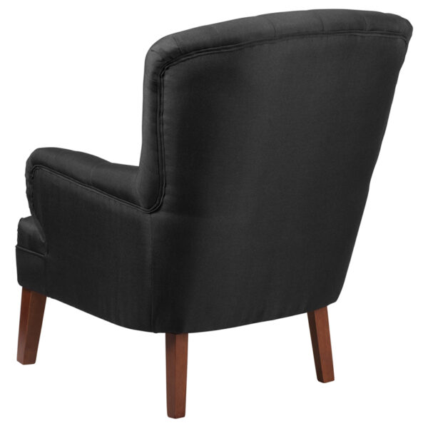 Mid-Century Style Black Fabric Arm Chair