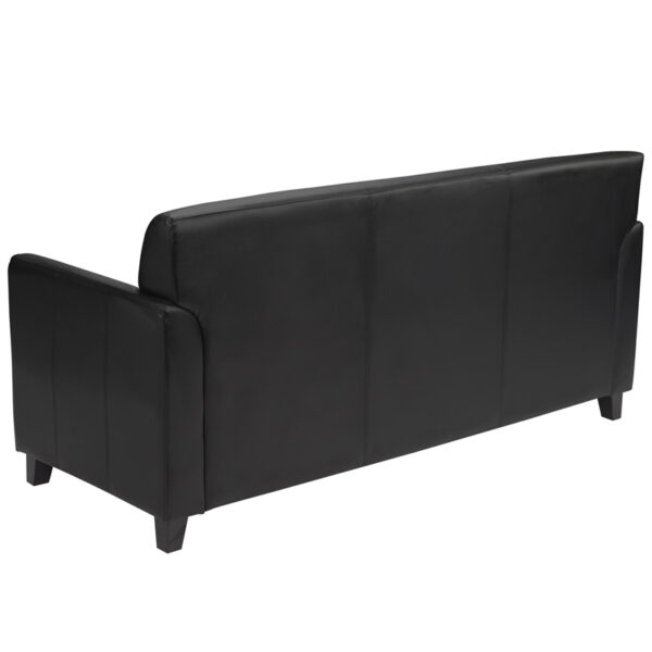 Lowest Price HERCULES Diplomat Series Black Leather Sofa
