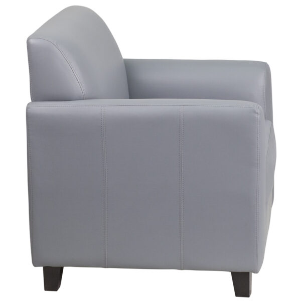Lowest Price HERCULES Diplomat Series Gray Leather Chair