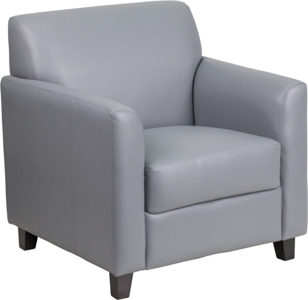 Wholesale HERCULES Diplomat Series Gray Leather Chair