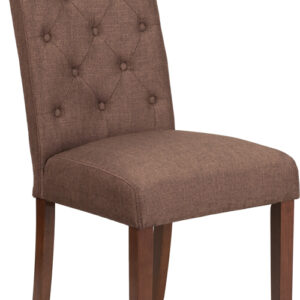 Wholesale HERCULES Grove Park Series Brown Fabric Tufted Parsons Chair