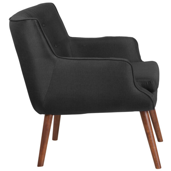 Lowest Price HERCULES Hayes Series Black Fabric Tufted Arm Chair