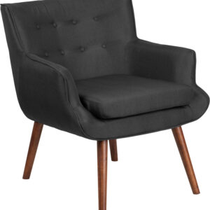 Wholesale HERCULES Hayes Series Black Fabric Tufted Arm Chair