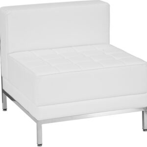Wholesale HERCULES Imagination Series Contemporary Melrose White Leather Middle Chair