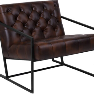 Wholesale HERCULES Madison Series Bomber Jacket Leather Tufted Lounge Chair