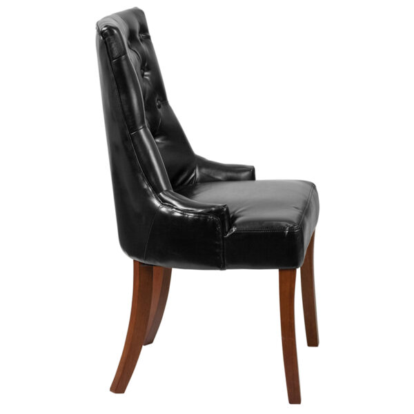 Lowest Price HERCULES Paddington Series Black Leather Tufted Chair